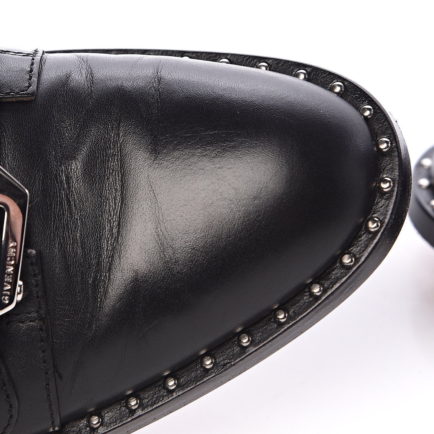 Givenchy Calfskin Studded Prue Buckle Bootie 38 Black 13 of 18