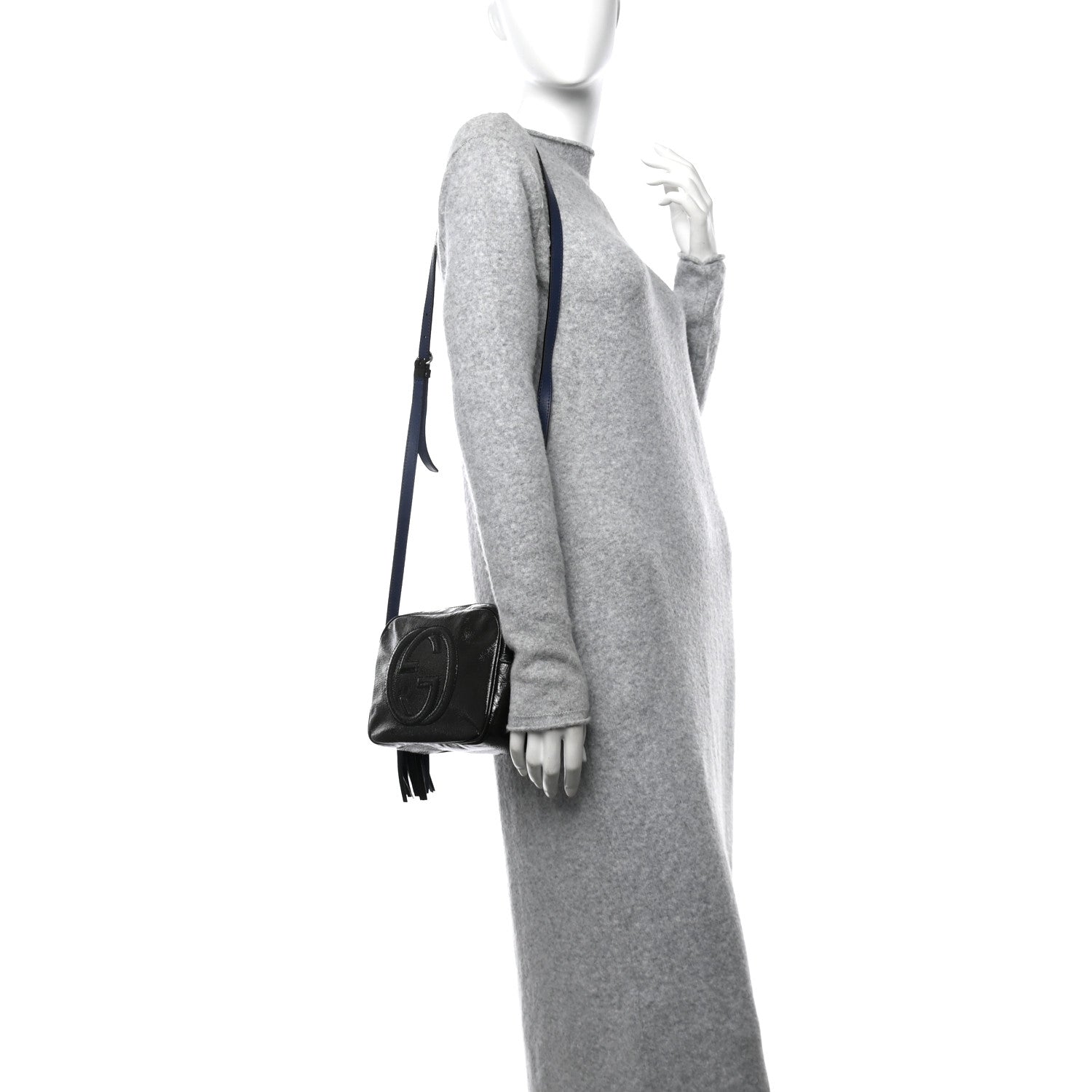 Gucci Vernice Naplack Small Soho Disco Bag Uniform Blue 2 of 11
