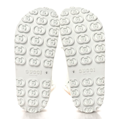 Gucci Soft Rubber Horsebit Touch Womens Strapped Sandals 37 Great White 6 of 9
