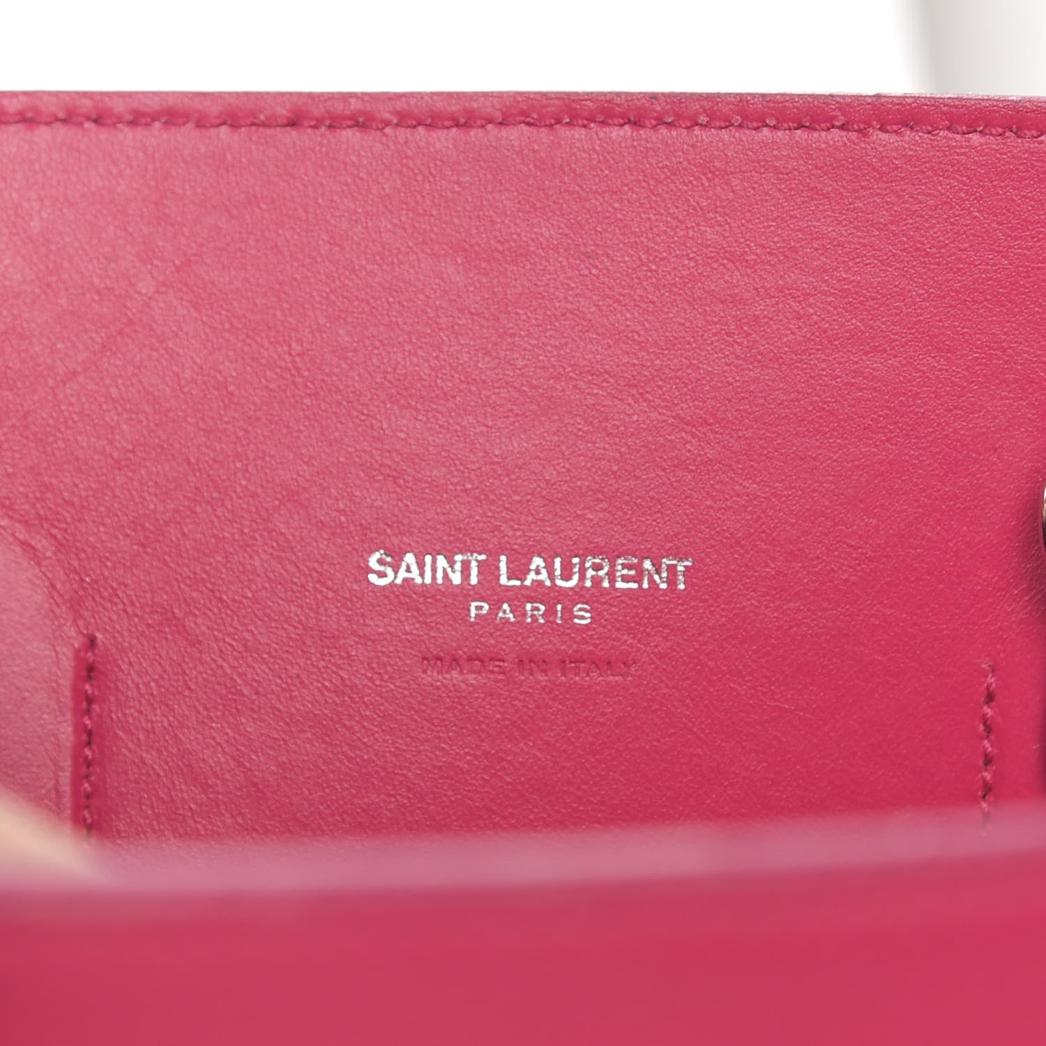 Saint Laurent Grained Calfskin Baby Sac De Jour Lipstick Fuchsia 8 of 15