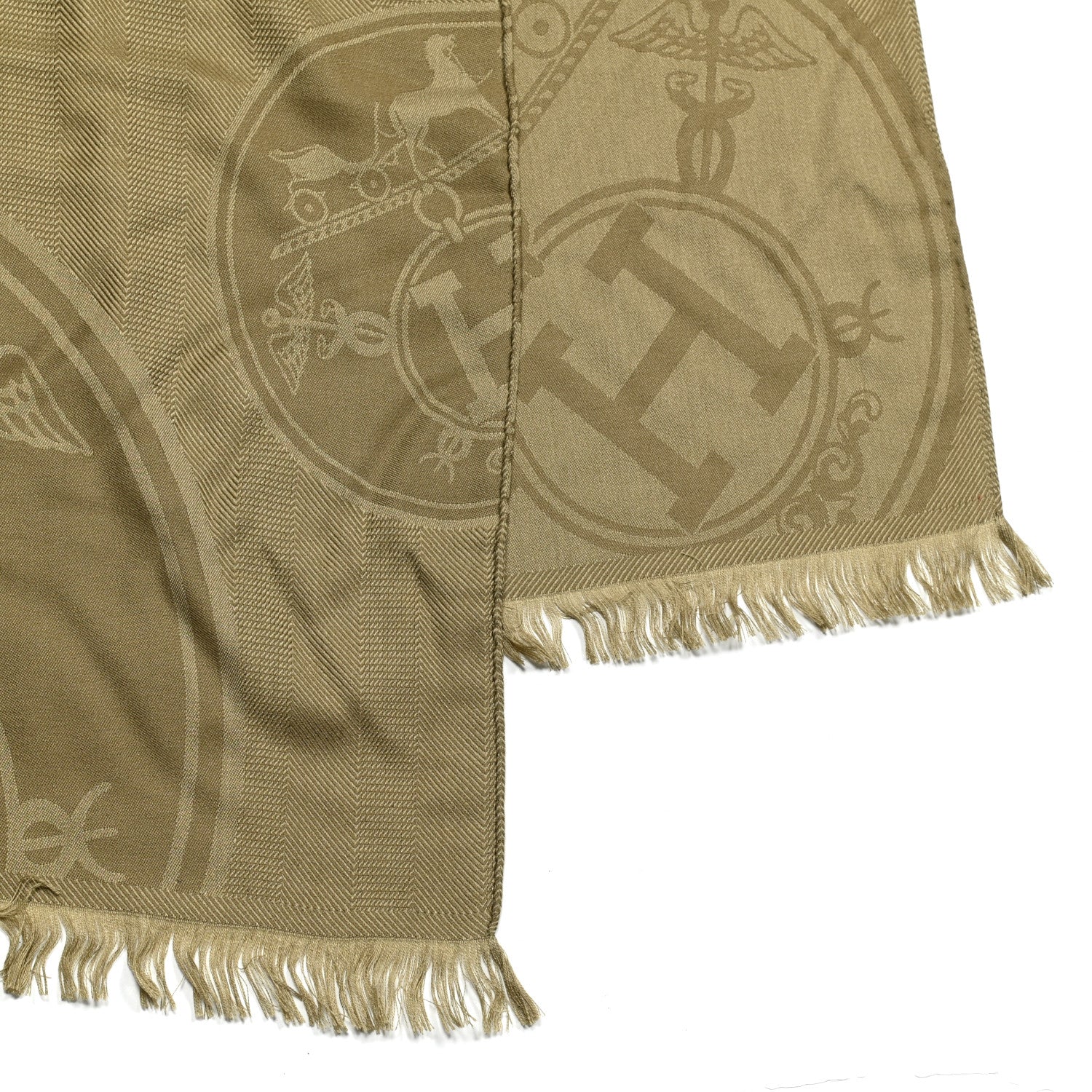 Hermes Cashmere Silk New Libris Confettis D'Ex Libris Stole Vert Army 3 of 4