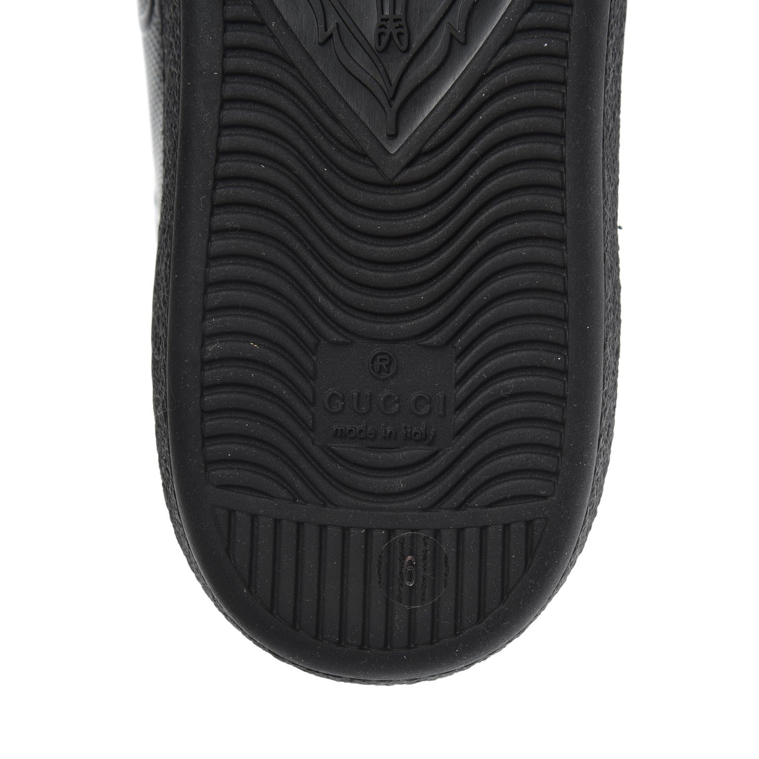 Gucci Calfskin GG Tennis Embossed Mens Ace Sneakers 6 Black 8 of 8
