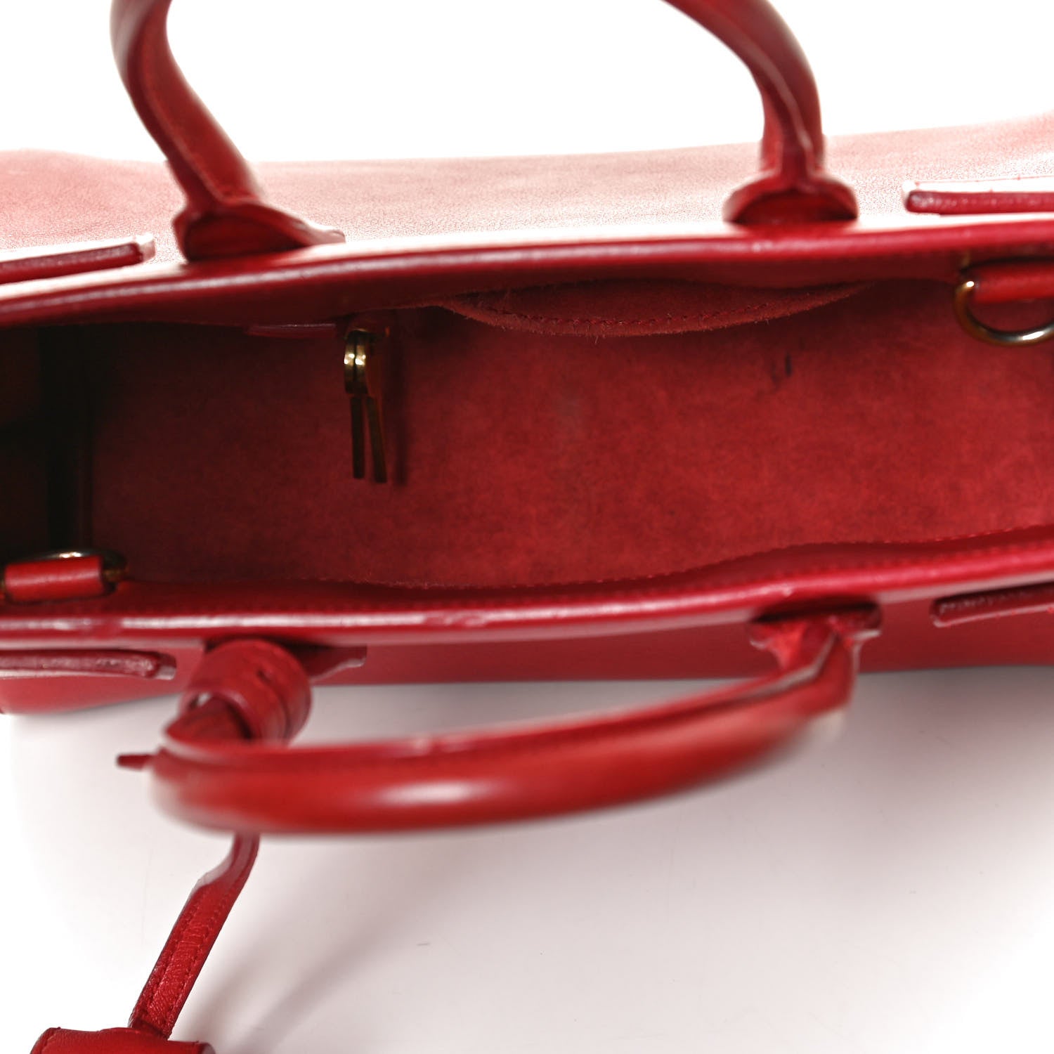 Saint Laurent Calfskin Nano Sac De Jour Lipstick Red 5 of 11