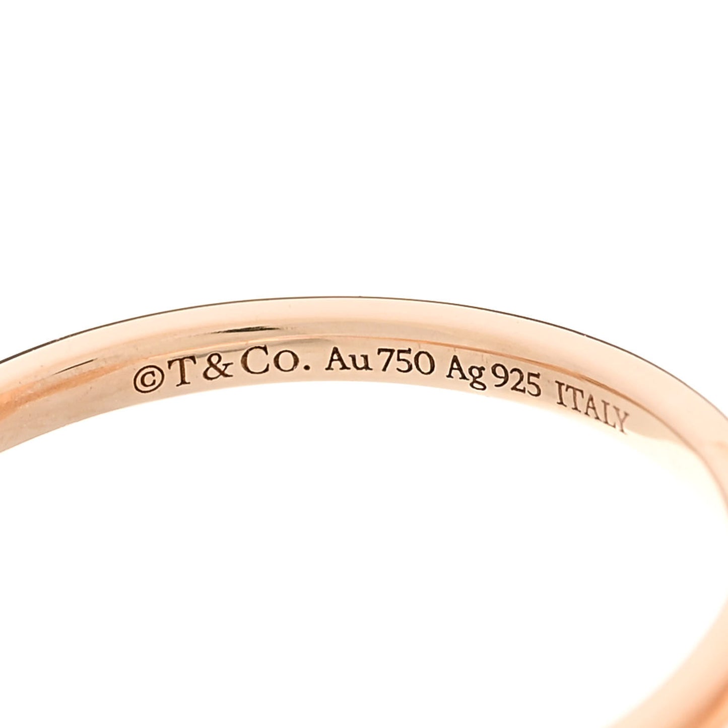 18K Rose Gold Sterling Silver Return to Tiffany Love Bugs Butterfly Ring 52 6