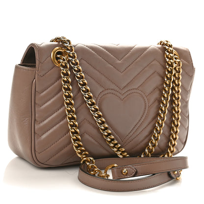 Gucci Calfskin Matelasse Small GG Marmont Shoulder Bag Porcelain Rose 3 of 15