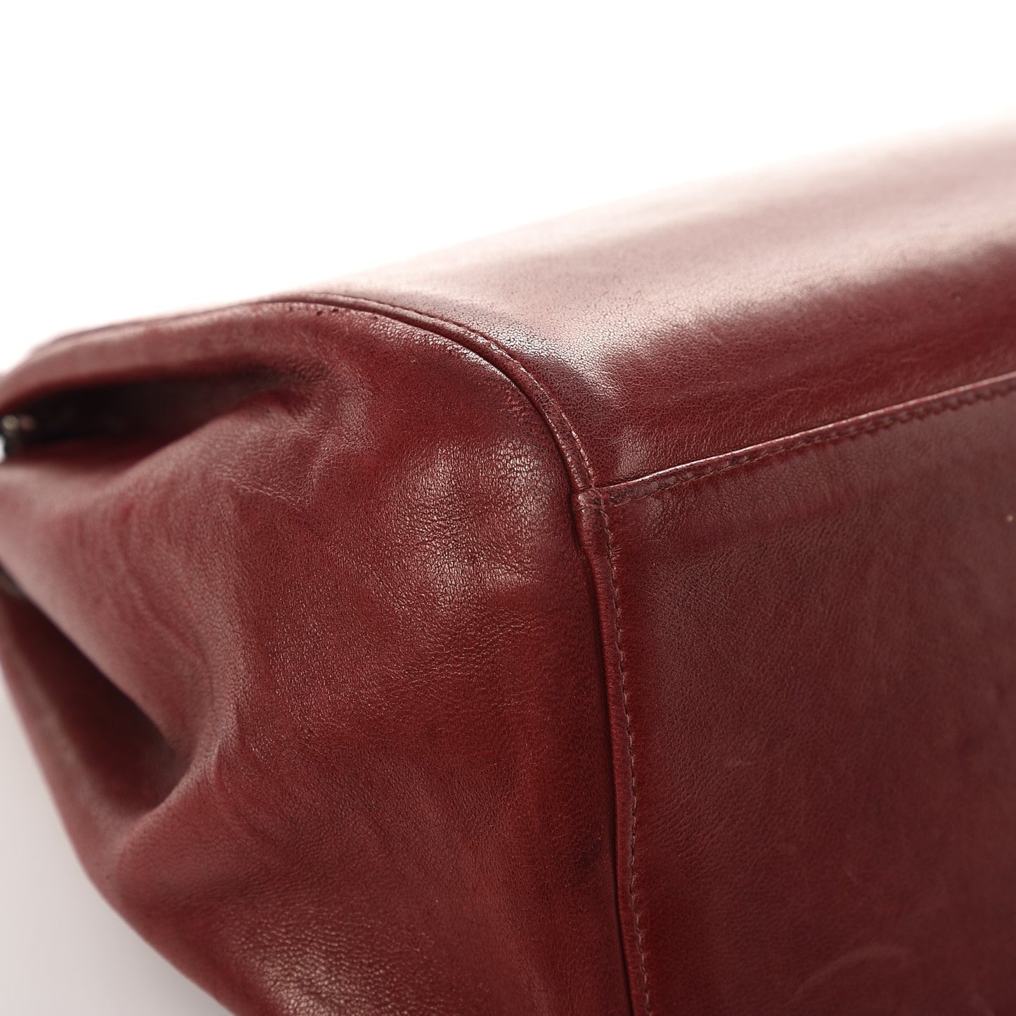 Lambskin Chocolate Bar Accordion Mademoiselle Flap Red