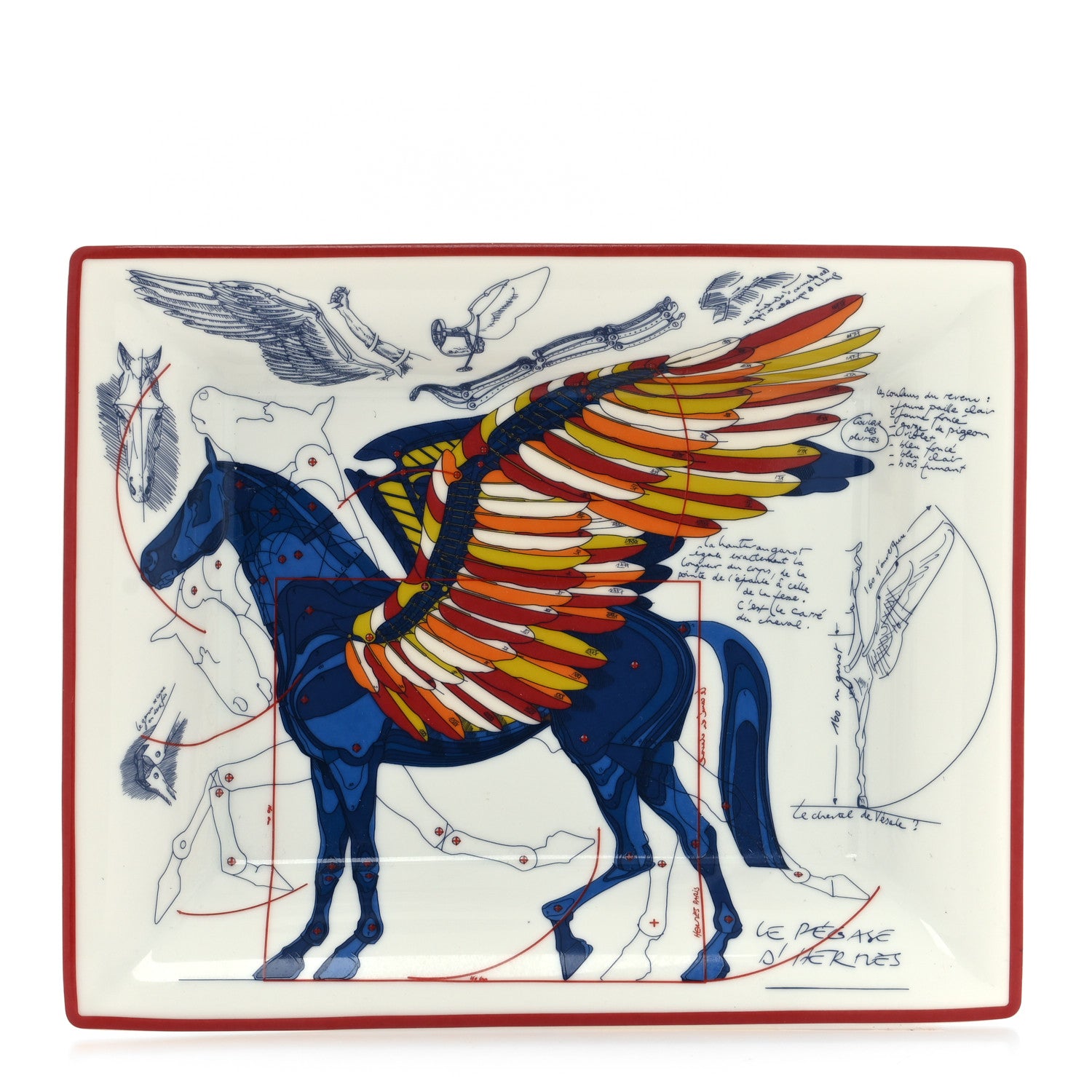 Hermes Porcelain Pegase Change Tray Anis Outremer 1 of 7
