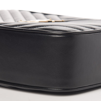 Saint Laurent Calfskin Matelasse Monogram Lou Camera Bag Black 9 of 10