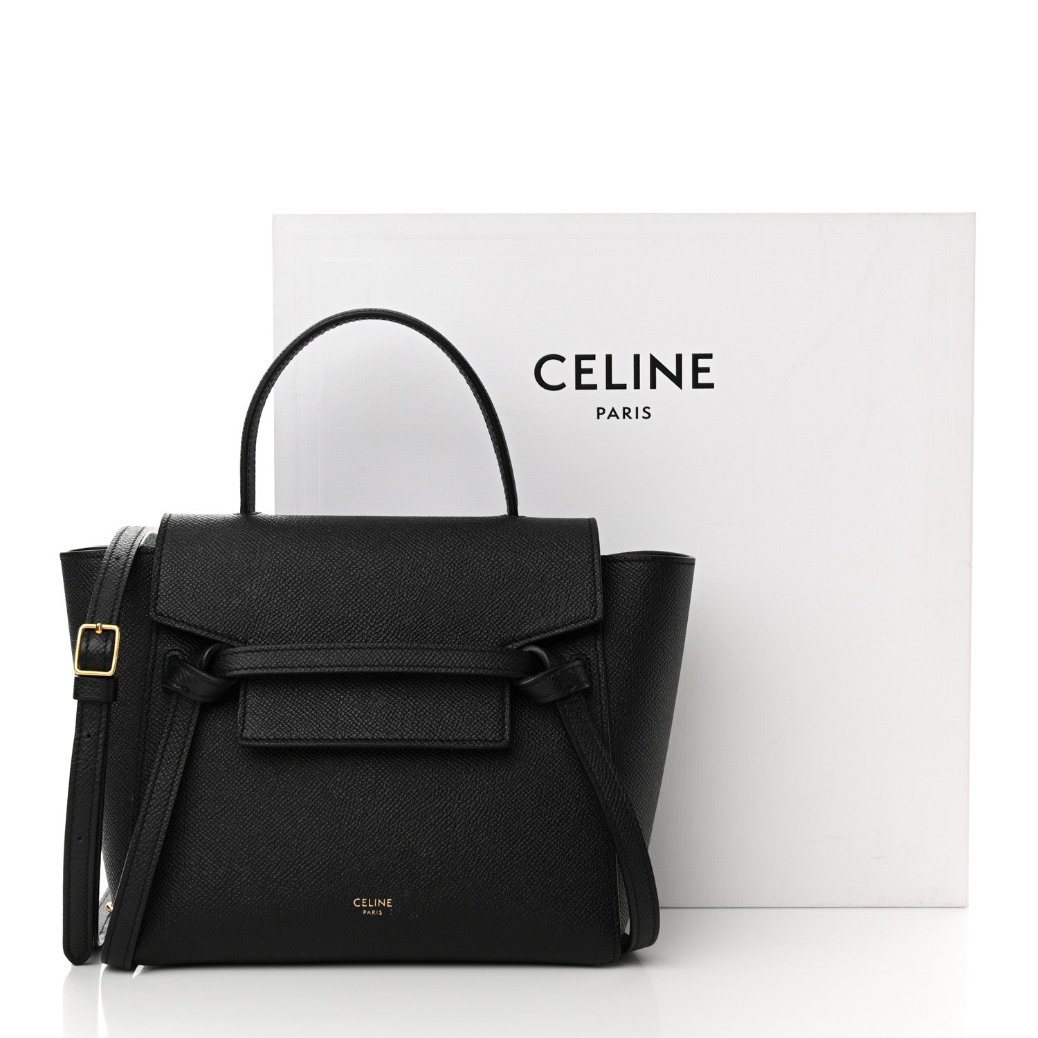 Celine Grained Calfskin Nano Belt Bag Black 14 of 14