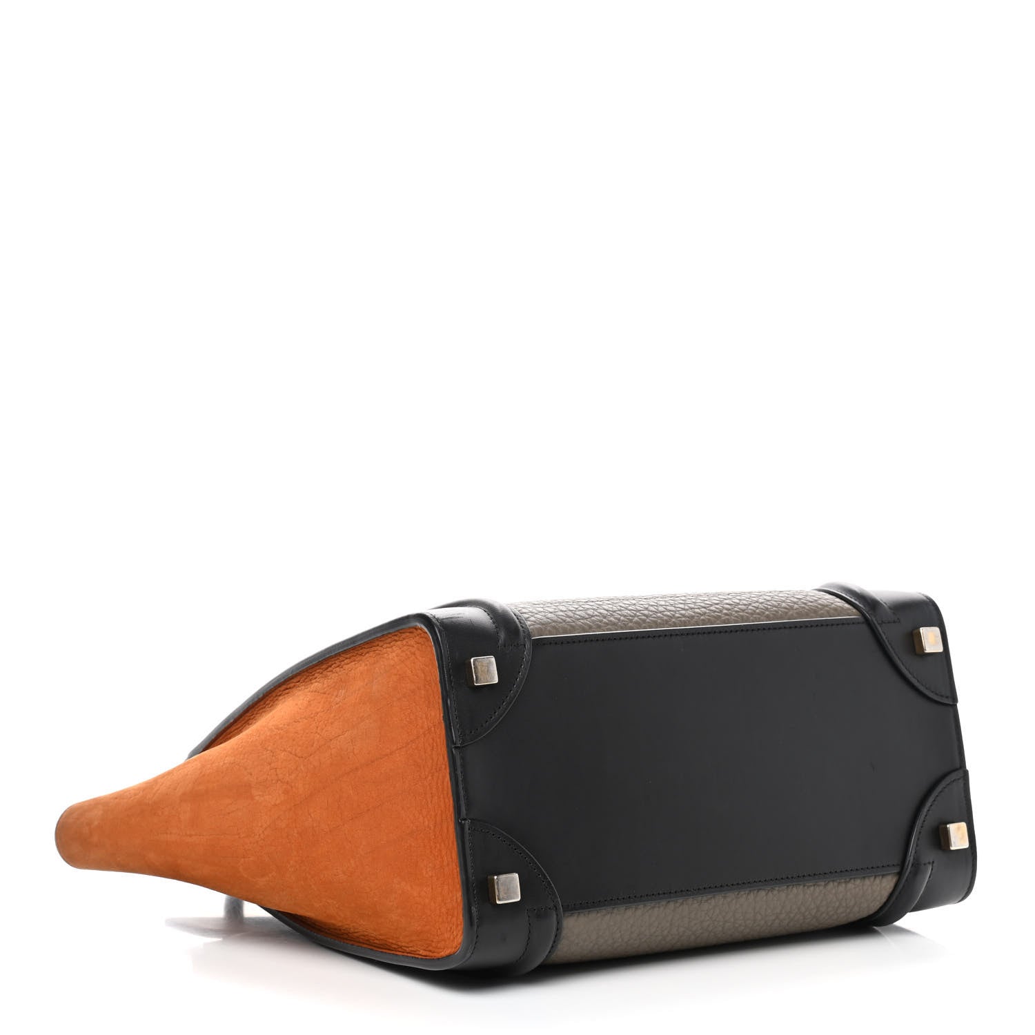 Celine Bullhide Calfskin Nubuck Tri-color Micro Luggage Khaki 3 of 7