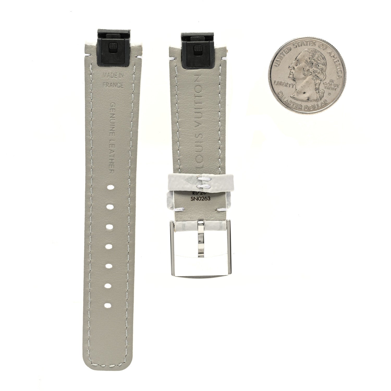 Louis Vuitton Monogram Tambour 10mm Watch Strap White 2 of 8