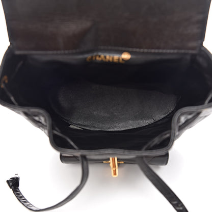 Chanel Lambskin Quilted Drawstring Backpack Black 5 of 11