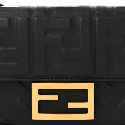 Fendi Nappa FF 1974 Embossed Mini Baguette Black 8 of 10