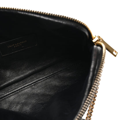 Saint Laurent Lambskin Quilted Gaby Zipped Pouch Black 5 of 10