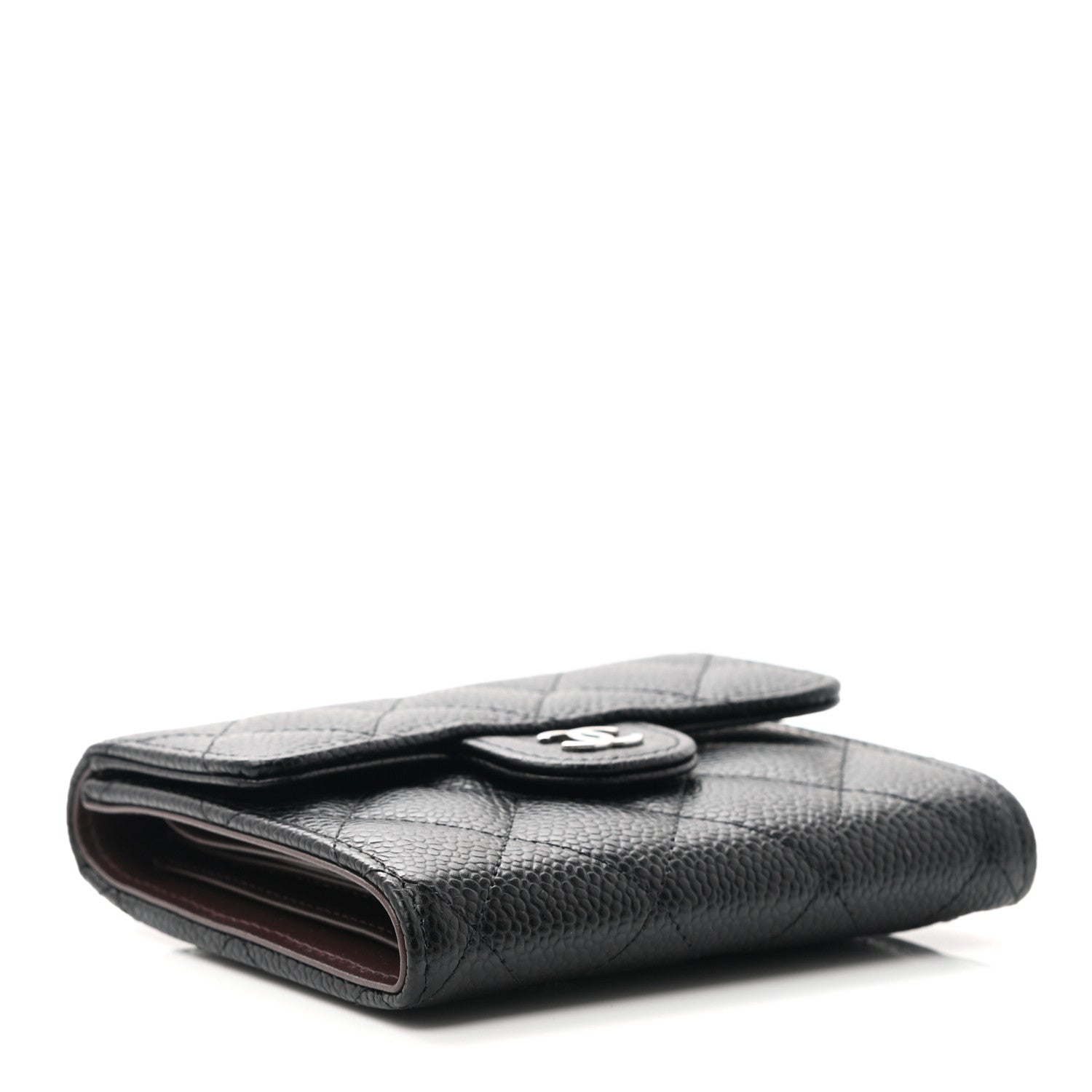 Chanel Caviar Quilted Compact Flap Wallet Black 4 of 9