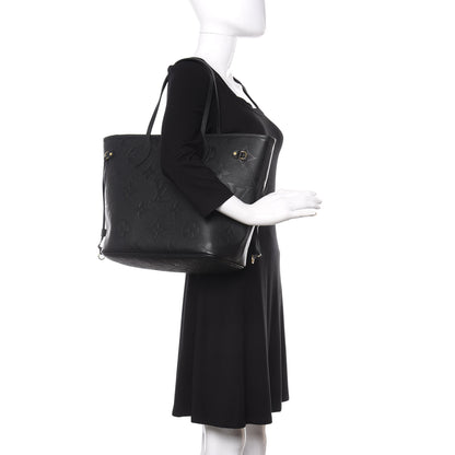Louis Vuitton Empreinte Monogram Giant Neverfull MM Black 2 of 9