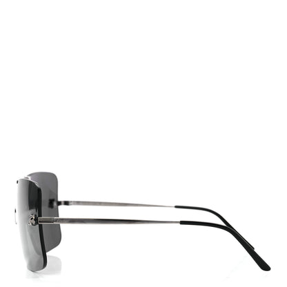 Cartier Panthere De Cartier Shield Sunglasses Silver 3 of 7