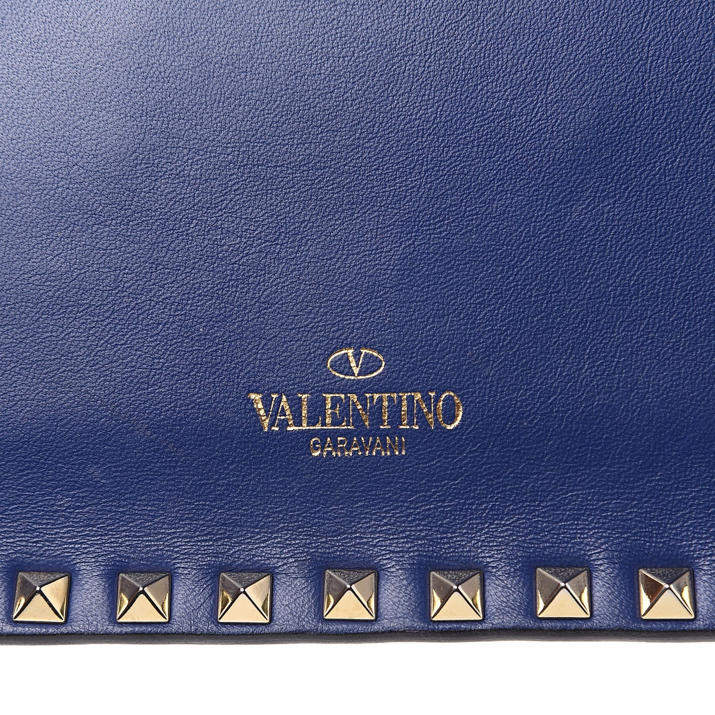 Nappa Rockstud Wristlet Clutch Navy