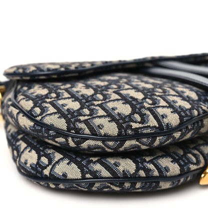 Christian Dior Oblique Saddle Bag Blue 9 of 11