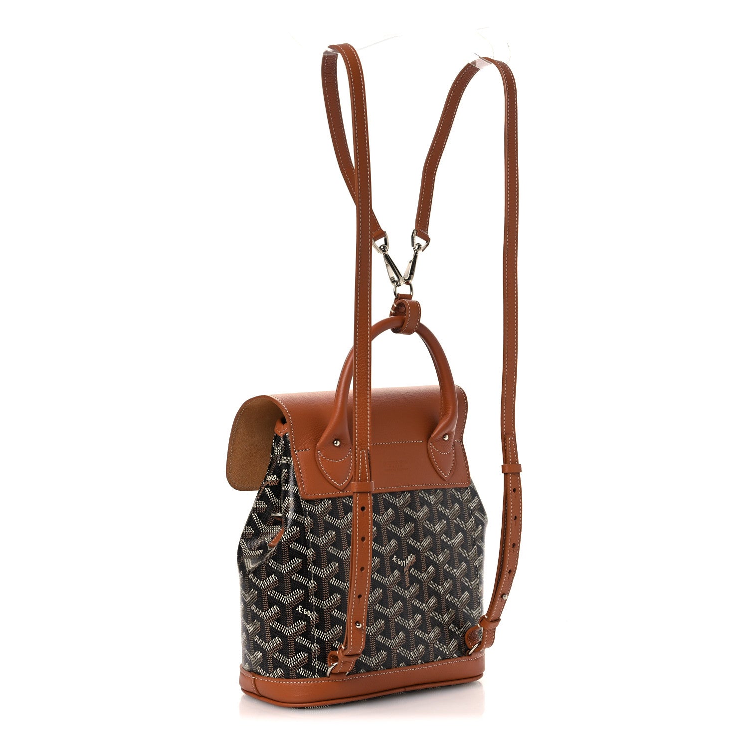Goyard Goyardine Calfskin Mini Alpin Backpack Black Gold 3 of 14
