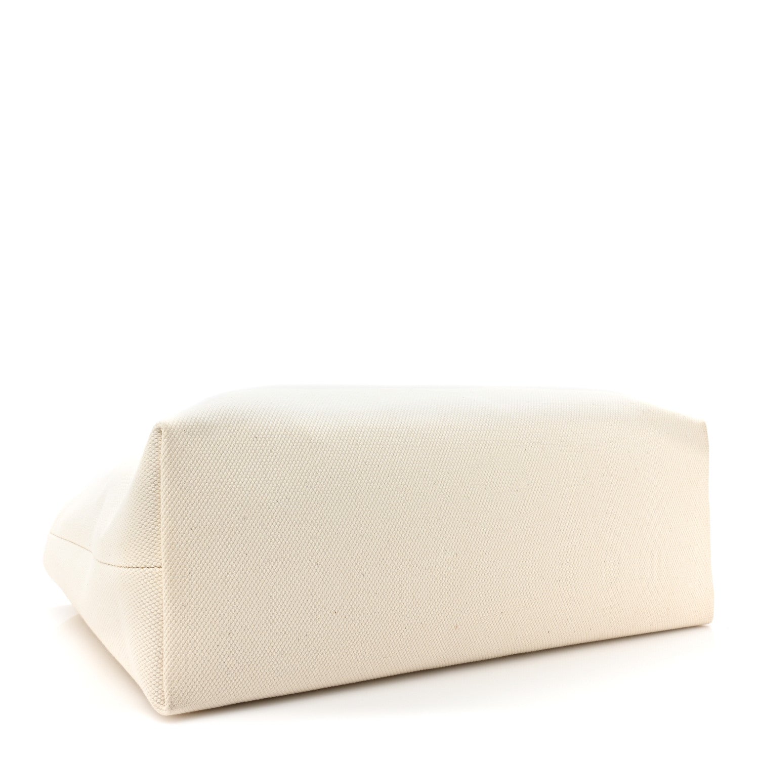 Celine Canvas Calfskin Logo Print Horizontal Cabas Natural Tan 4 of 13