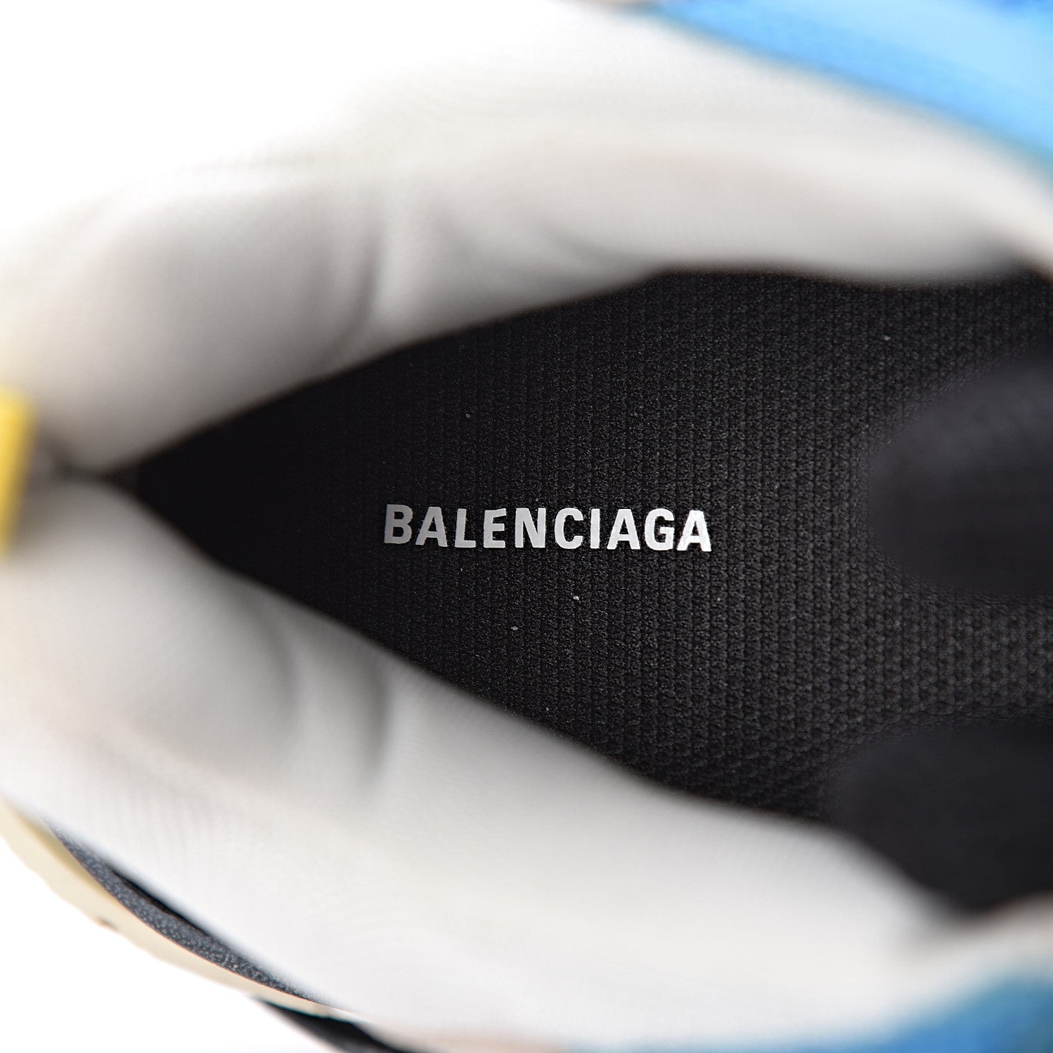 Balenciaga Fabric Mesh Nappa Mens Triple S Sneakers 47 Bleu White Vert Jaune 7 of 11