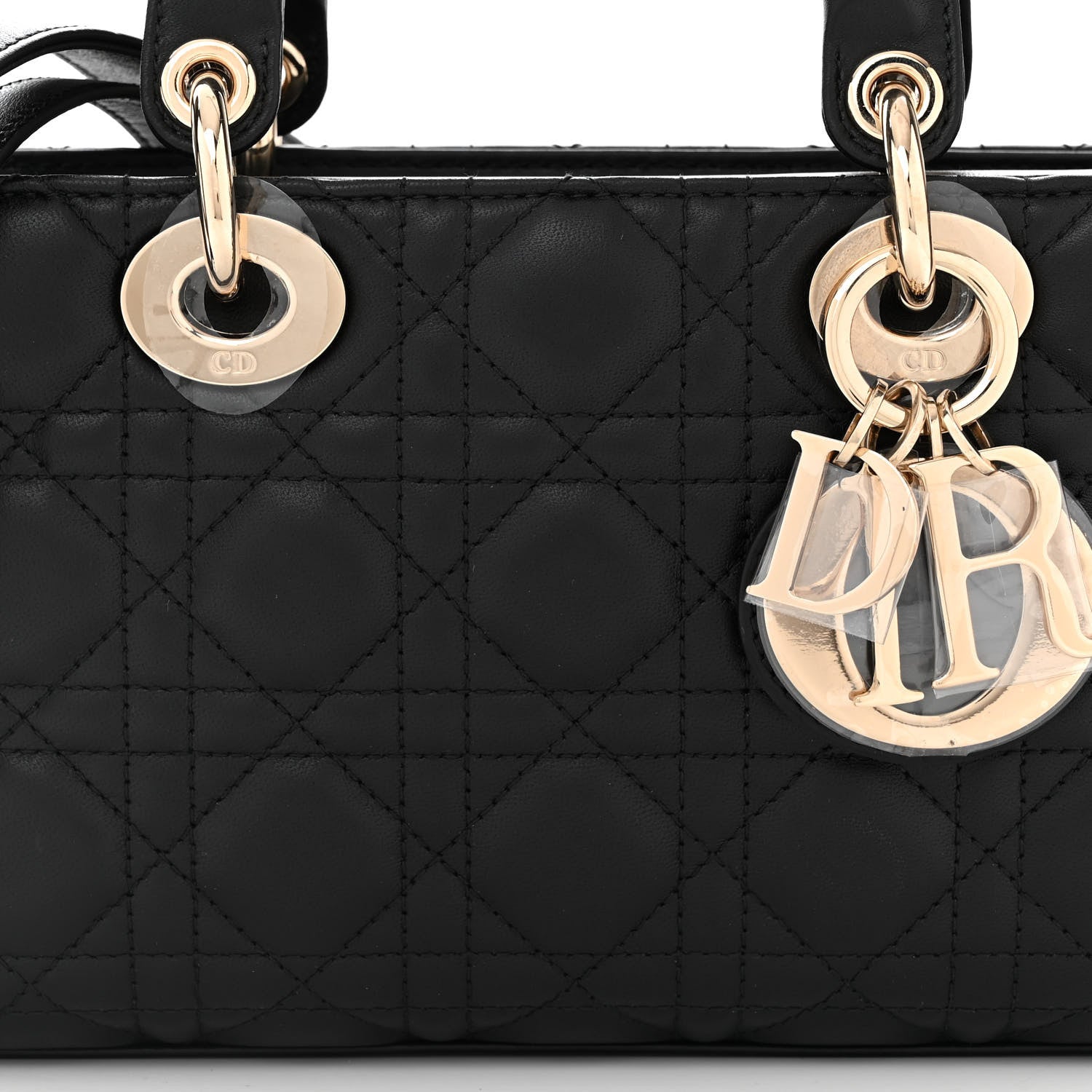 Christian Dior Lambskin Cannage Medium Lady D-Joy Black 7 of 9
