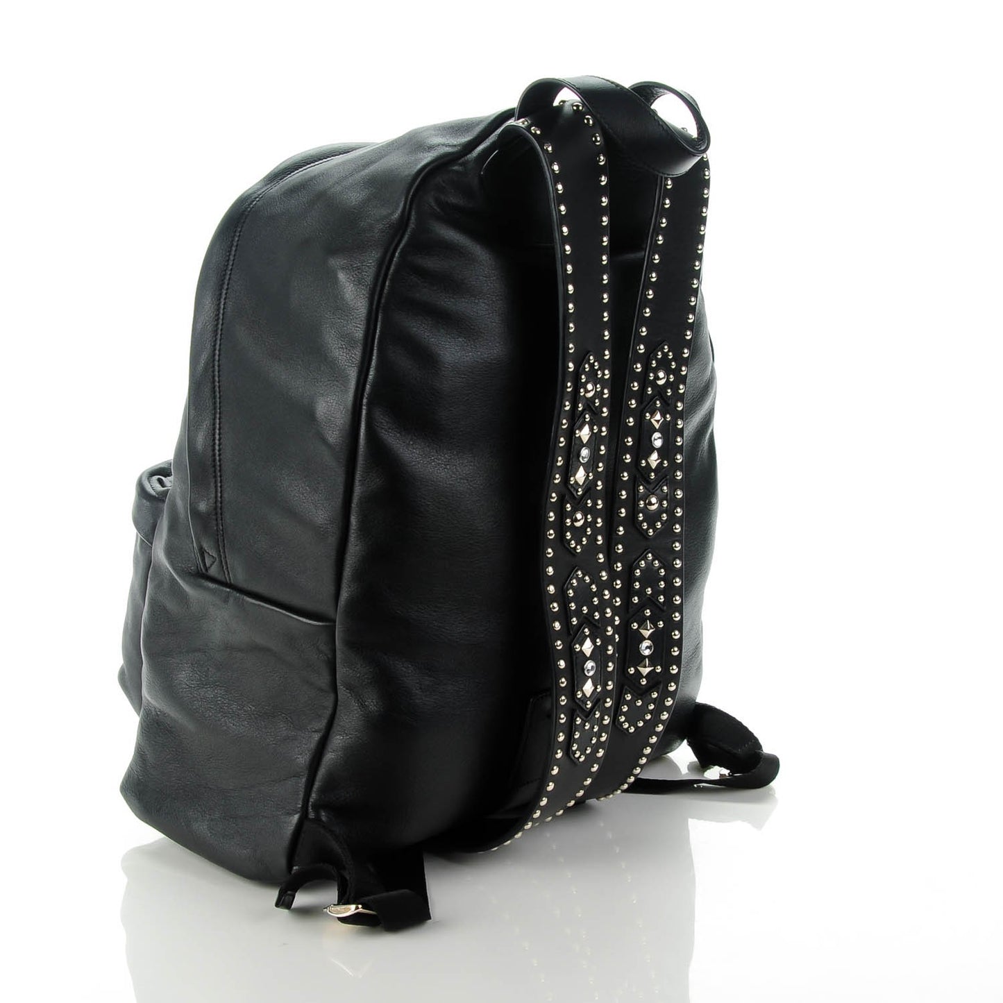 Supple Nappa Studded Backpack Black