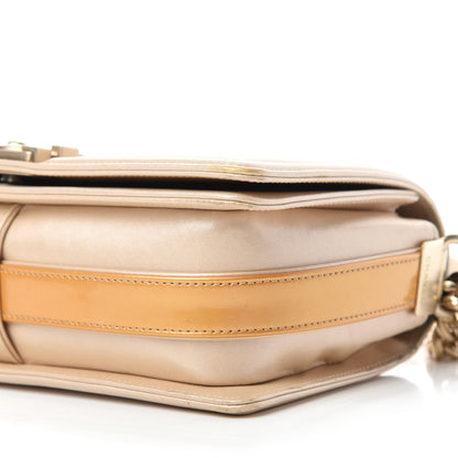Chanel Metallic Calfskin Braided Medium Boy Flap Beige Multicolor 7 of 10