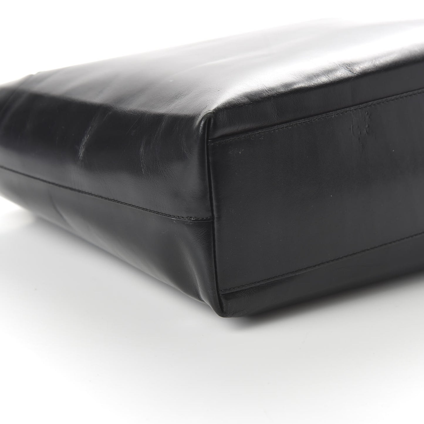 Vitello Lux Logo Tote Black