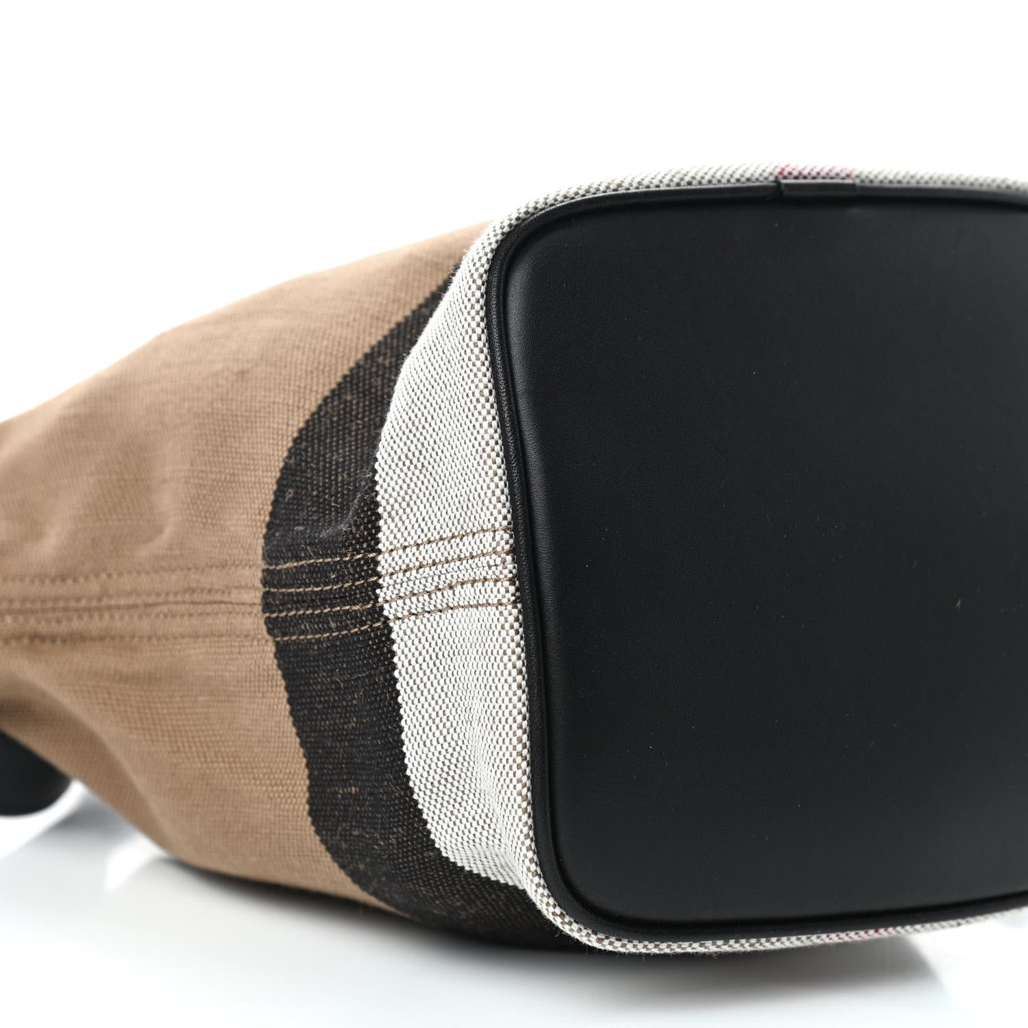 Burberry Canvas Mega Check Mini Ashby Tassel Crossbody Black 8 of 10