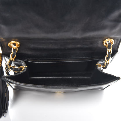 Chanel Patent Tassel Quilted Shoulder Bag Black 5 of 12