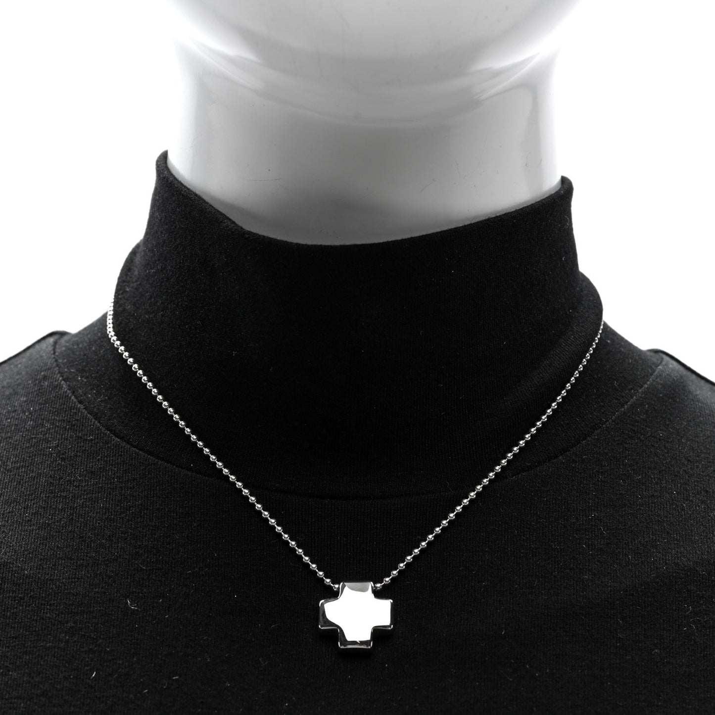 Sterling Silver Square Cross Pendant Necklace