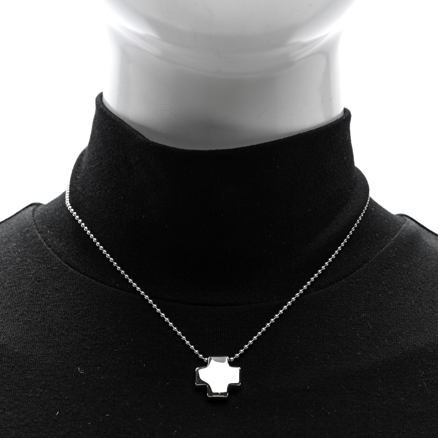 Tiffany Sterling Silver Square Cross Pendant Necklace 2 of 6