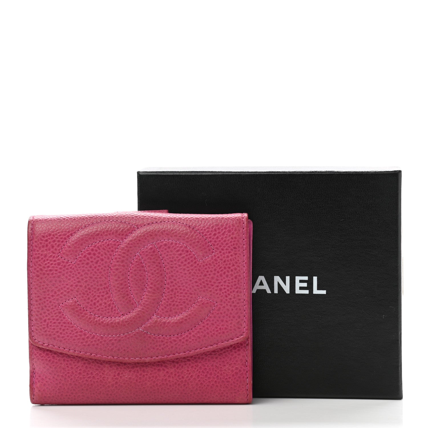 Chanel Caviar Timeless CC Compact French Wallet Pink 12 of 12