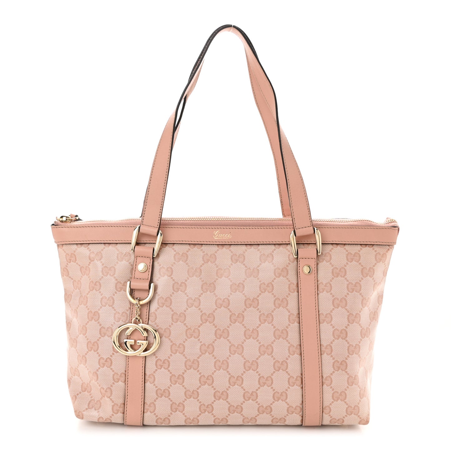 Crystal Monogram Medium Abbey Tote Blush