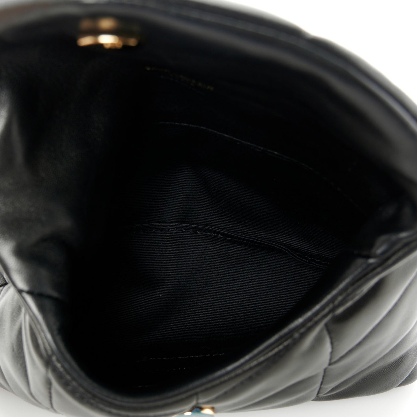 Lambskin Monogram Loulou Puffer Pouch Clutch Black
