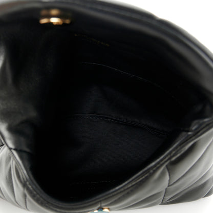 Saint Laurent Lambskin Monogram Loulou Puffer Pouch Clutch Black 5 of 11