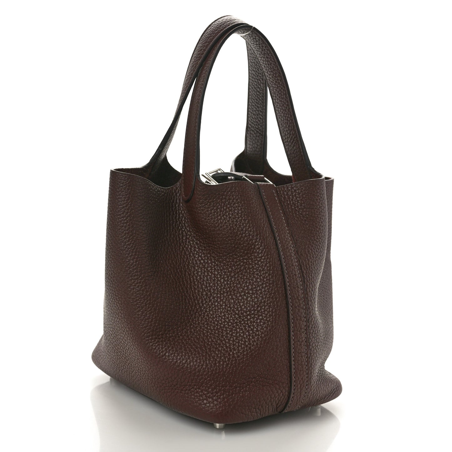 Taurillon Clemence Picotin Lock 18 PM Havane