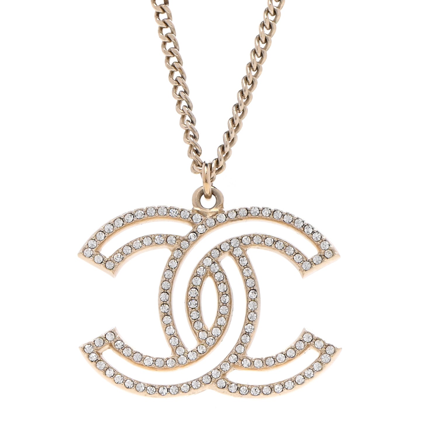 Crystal CC 100 Anniversary Necklace Gold