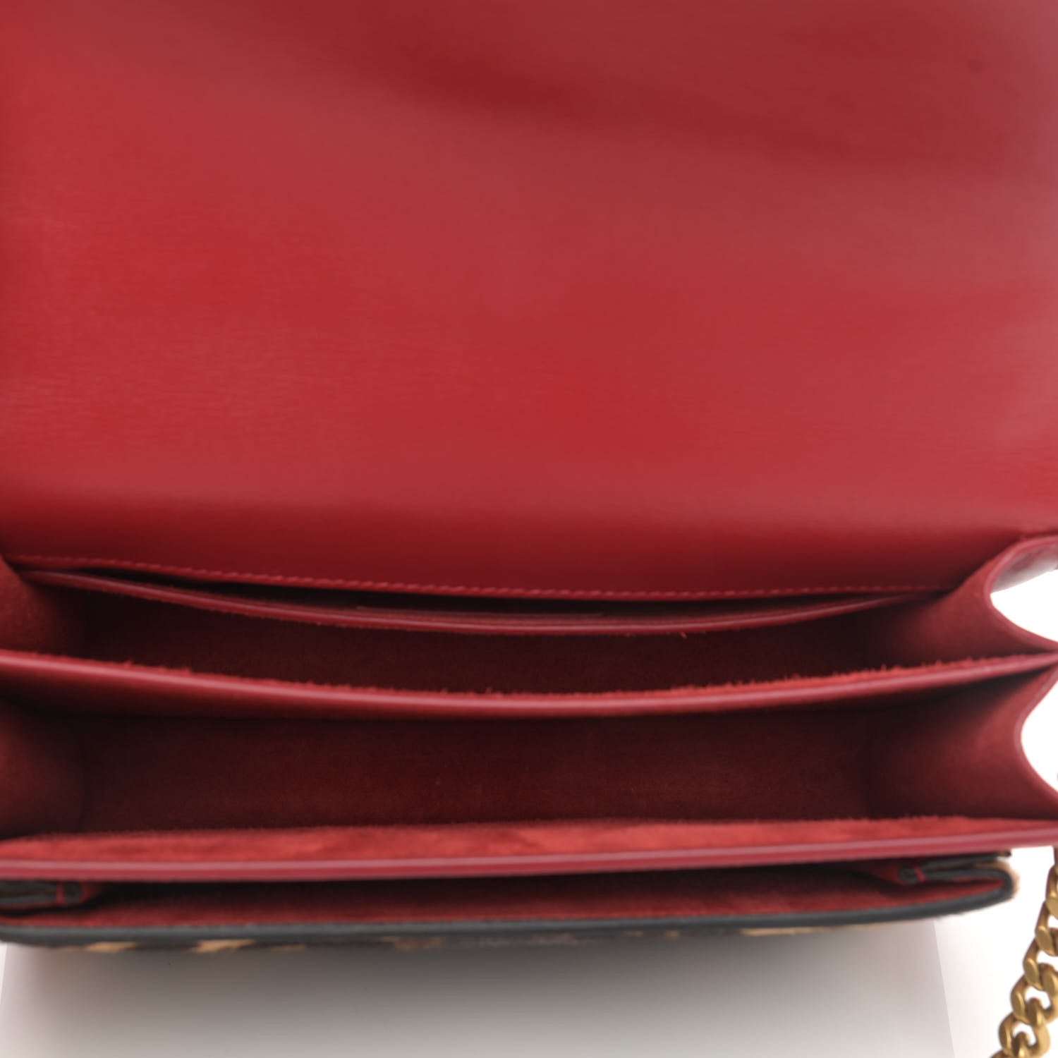 Saint Laurent Pony Hair Calfskin Leopard Print Medium Monogram Sunset Red 5 of 11