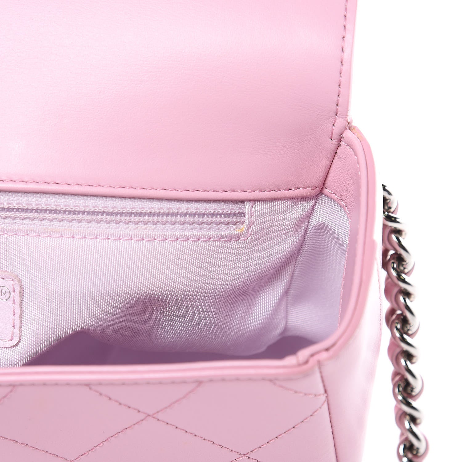 Chanel Calfskin Stitched Ring My Bag Flap Crossbody Pink 10 of 10