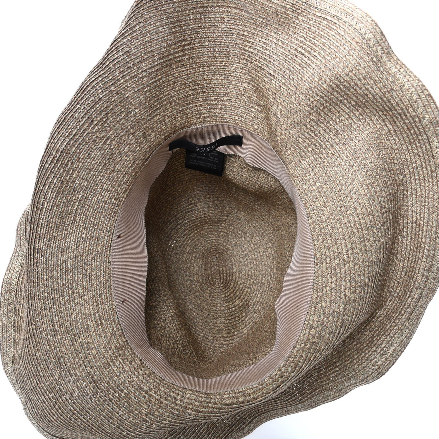 Gucci Straw Wide Brim Hat M Brown 4 of 5