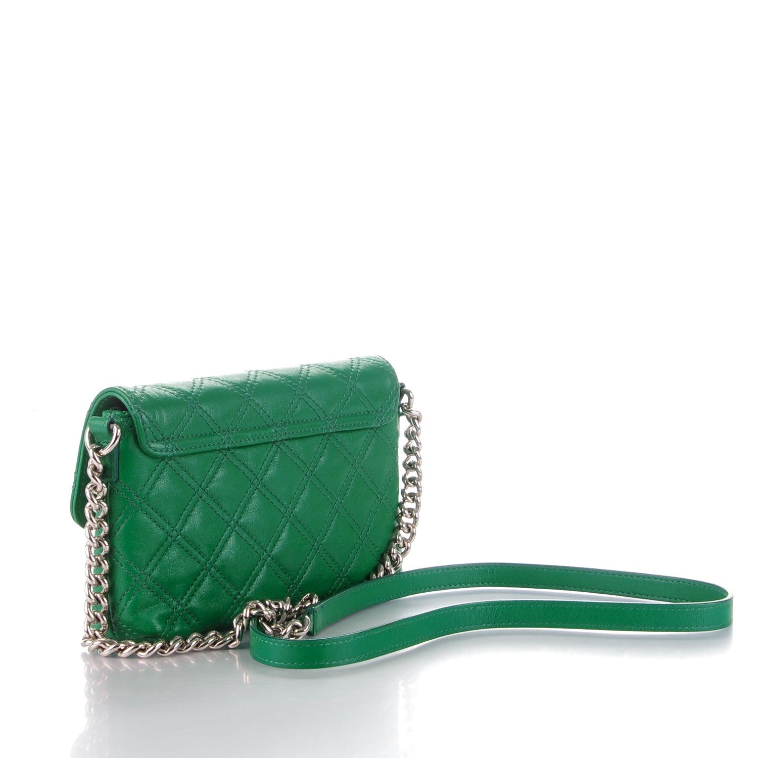 Marc Jacobs Lambskin Quilted The Small Single Flap Green 3 of 8