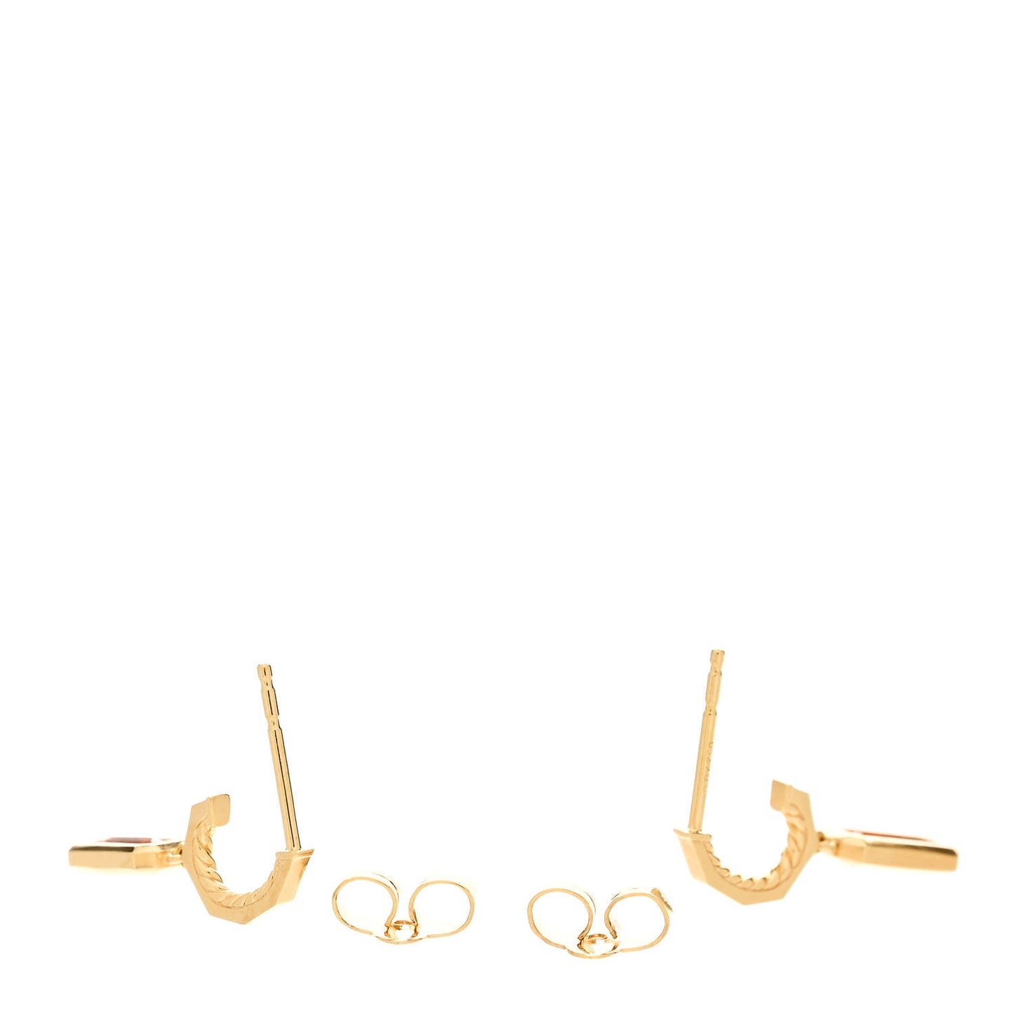 18K Yellow Gold Citrine Novella Hoop Drop Earrings