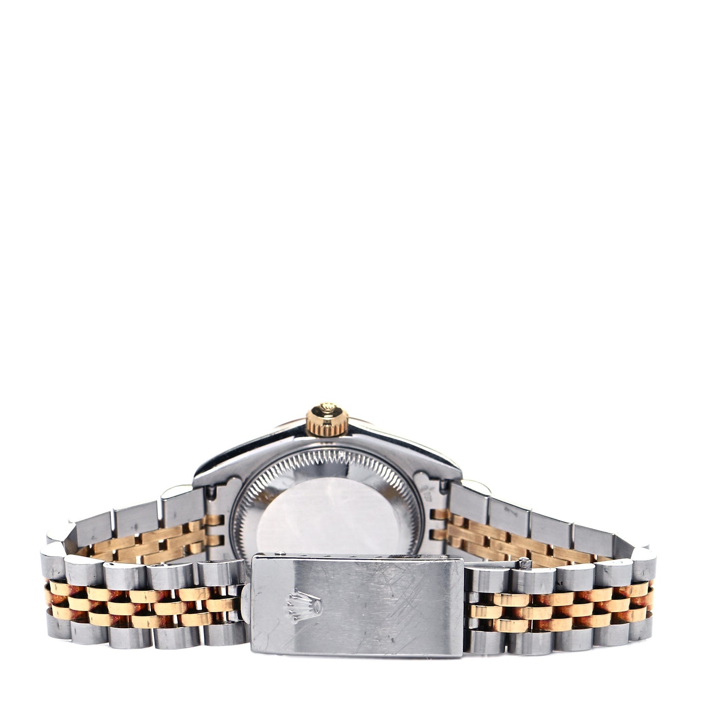 Stainless Steel 18K Yellow Gold Diamond 26mm Oyster Perpetual Datejust Watch Blue Gradient 79173