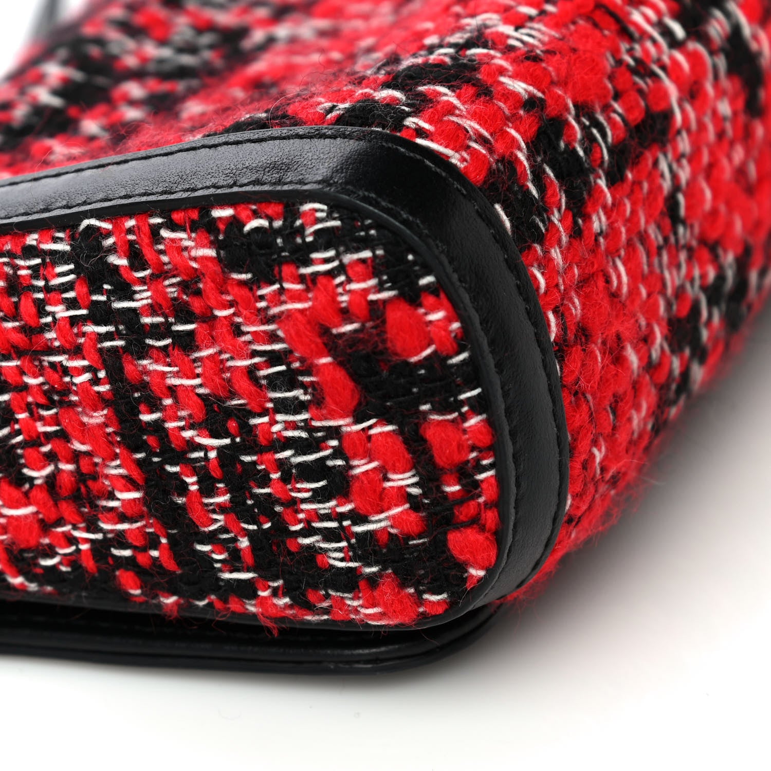 Dolce & Gabbana Tweed DG Girls Shoulder Bag Black Red 10 of 10