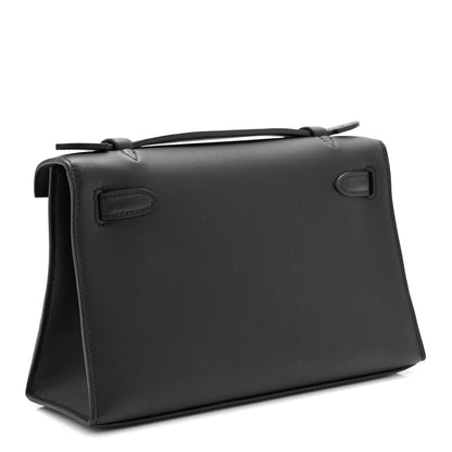 Hermes Swift Kelly Pochette Clutch Black 3 of 11