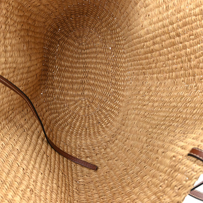 Loewe Calfskin Raffia Paulas Ibiza Small Basket Tote Bag Natural Tan 5 of 7