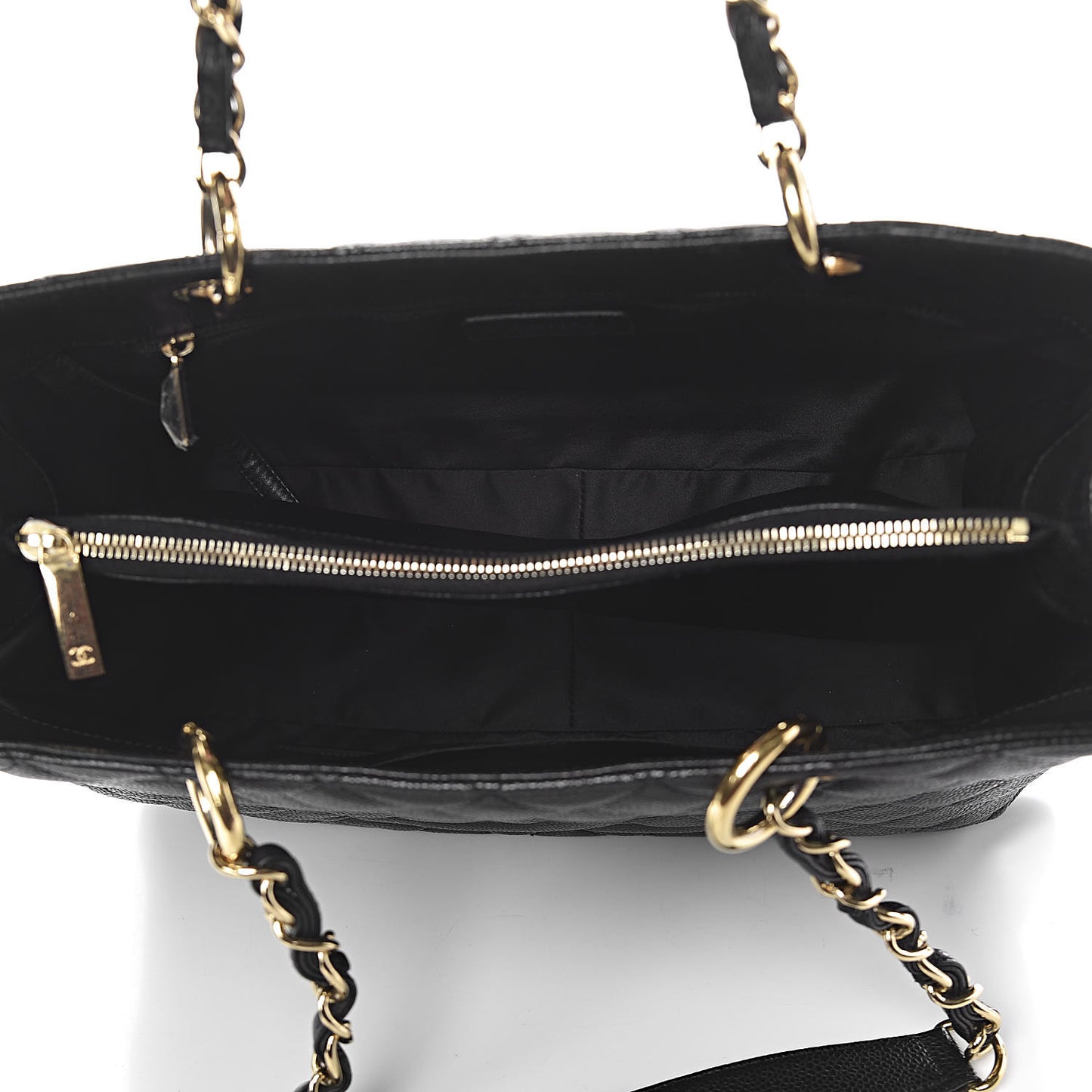 Caviar Quilted Grand Shopping Tote GST Black